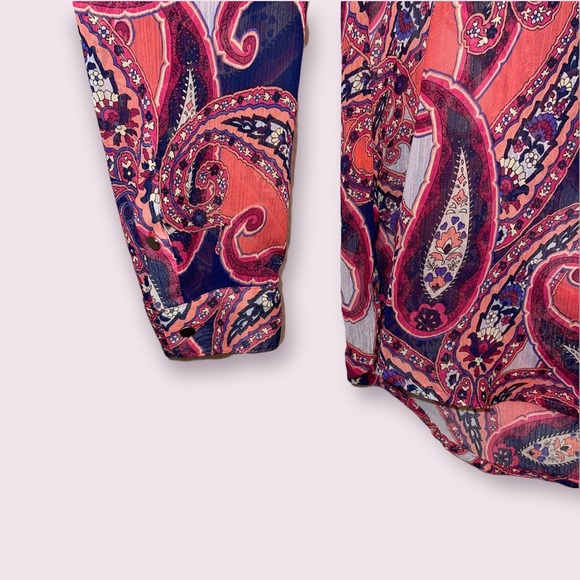 Liz Claiborne Paisley Women’s Multicolor Top Size M - Picture 3 of 4